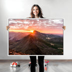 Mountain Sunrise Wall Art Canvas Print | Alpine Ridge Morning Light