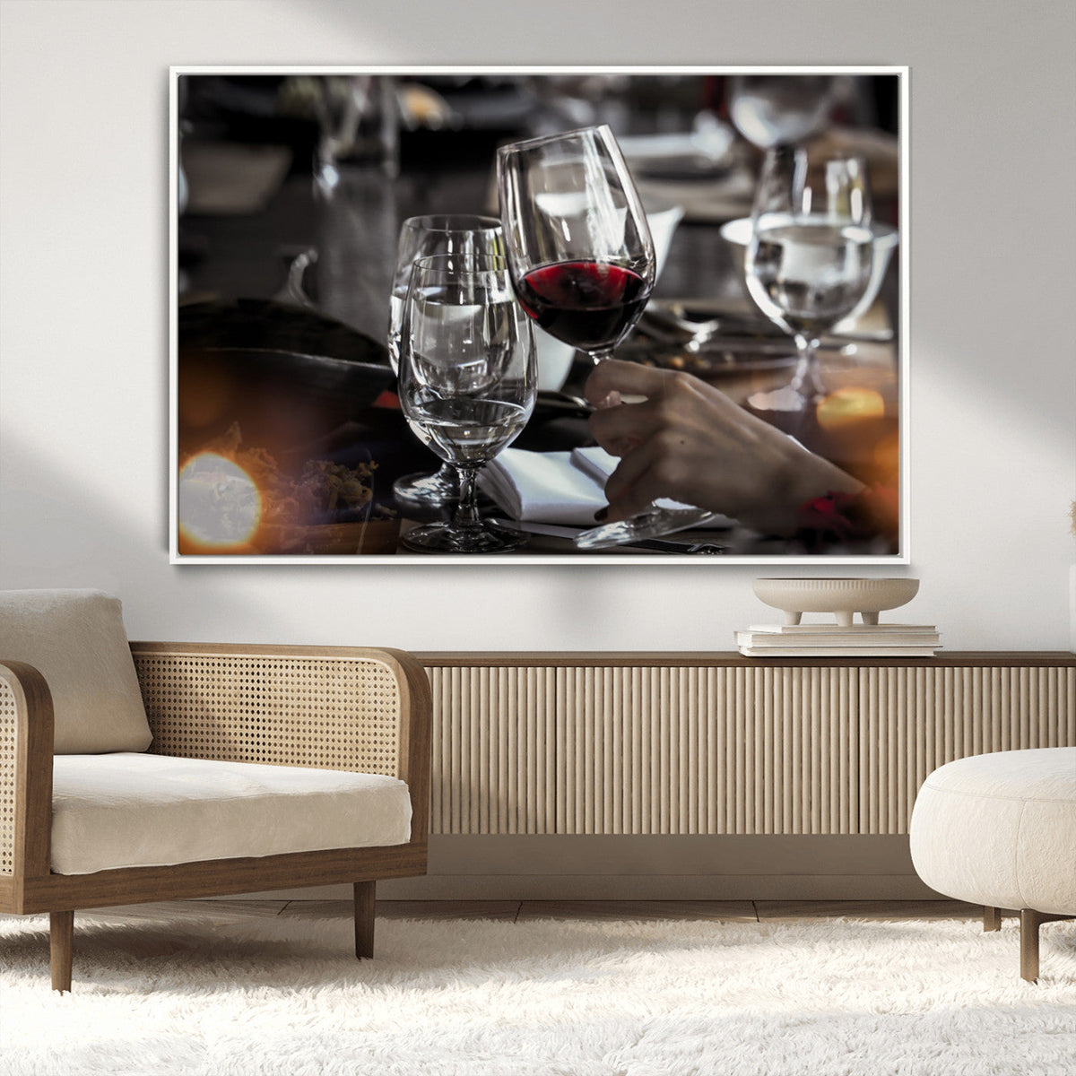 Red Wine and Glass Canvas Print