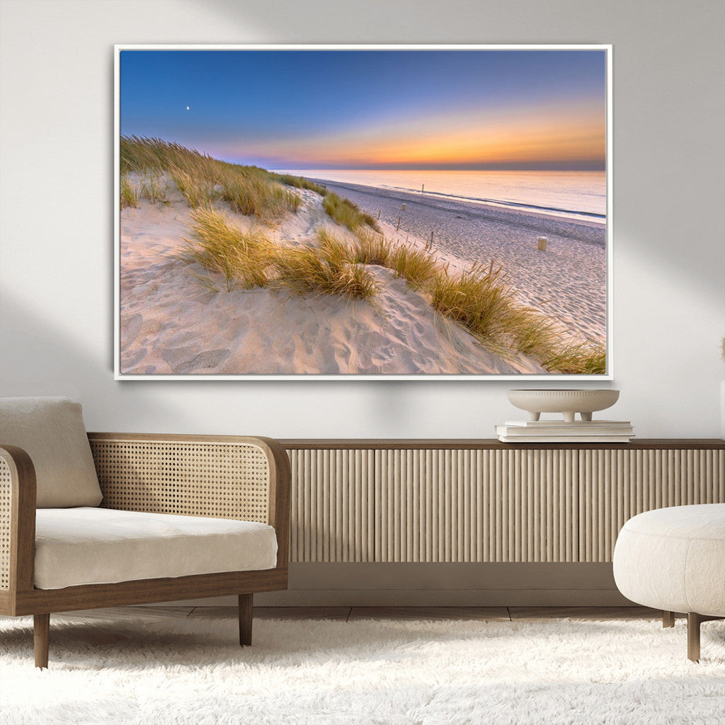 Sunrise On The Beach Wall Art Canvas Print