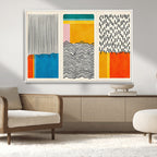 Canvas Print Wall Art Abstract Illustration Art Boho, Framed Abstract Boho Art