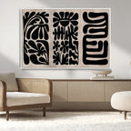 Canvas Print Wall Art Abstract Art Boho, Framed Boho Art