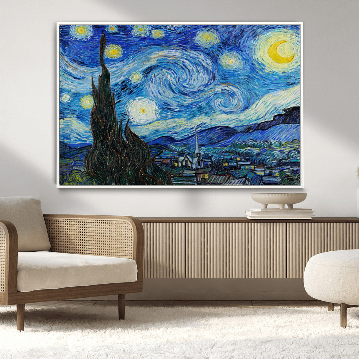 Vincent Van Gogh The Starry Night Abstract Wall Art Canvas Print