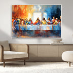 Abstract Watercolor The Last Supper Wall Art