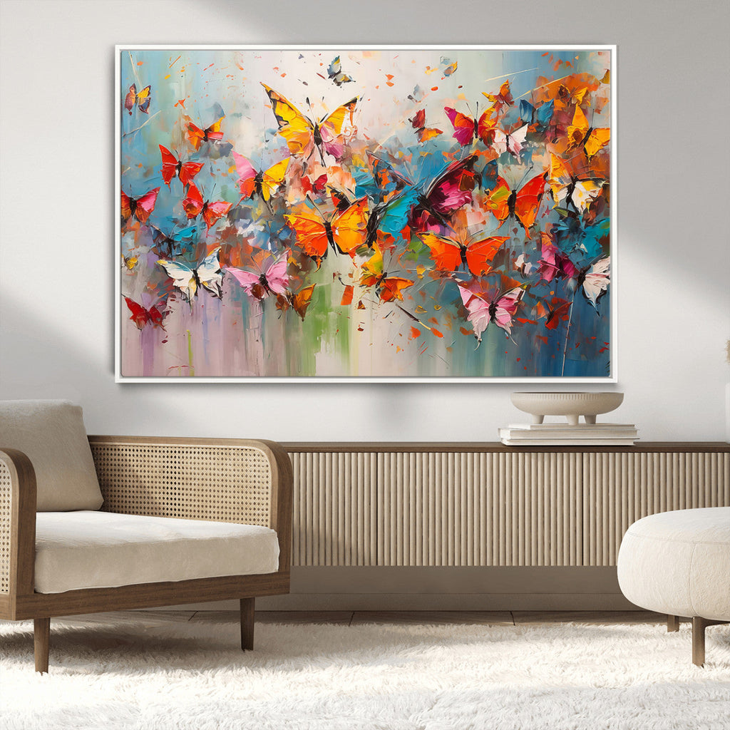 Abstract Butterfly Wall Art Canvas Print