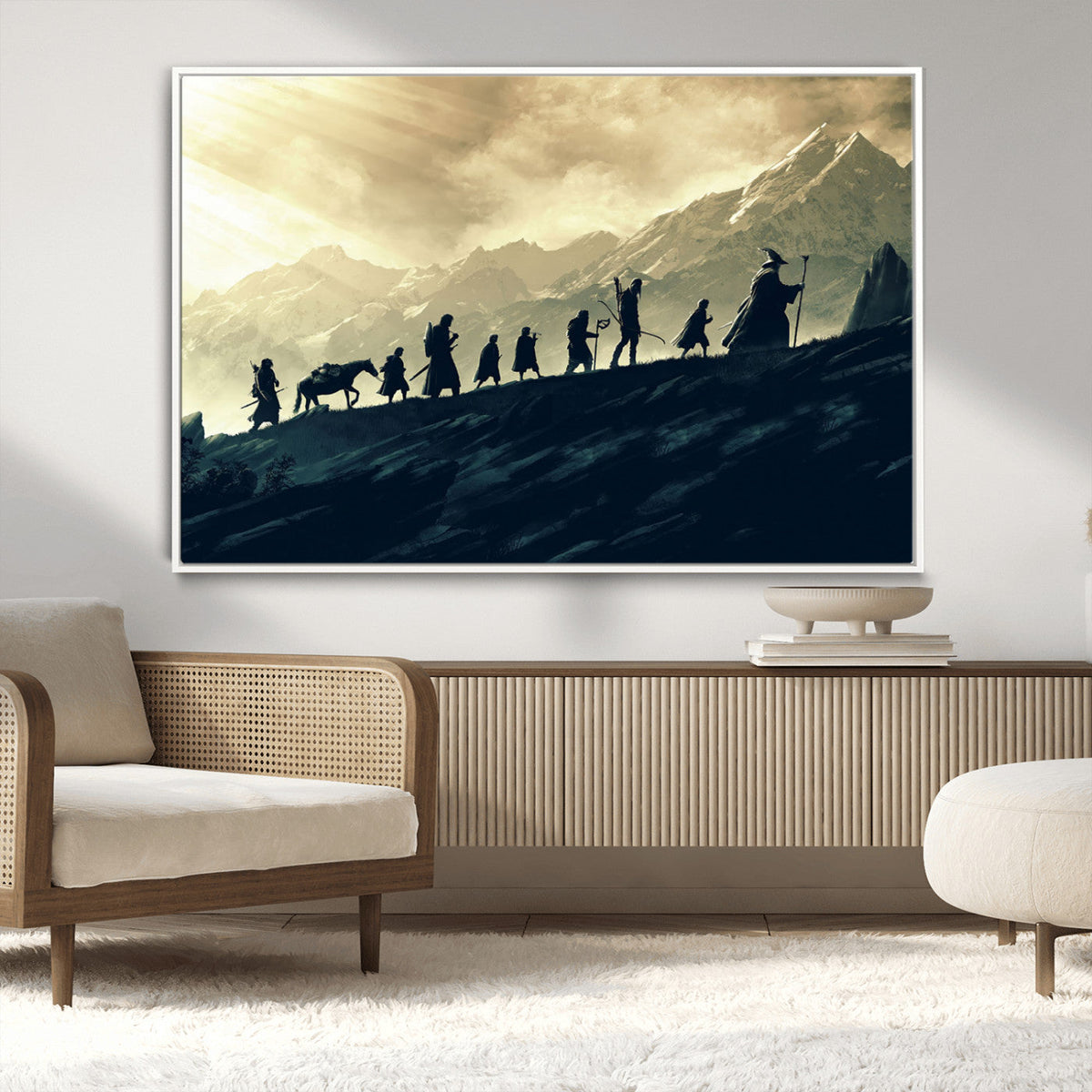 Fellowship Journey Wall Art | Fantasy Adventure Canvas Print