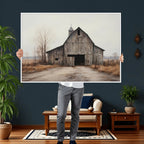 Farmhouse Rustic Barn Wall Art Canvas Print, Framed and Ready to Hang