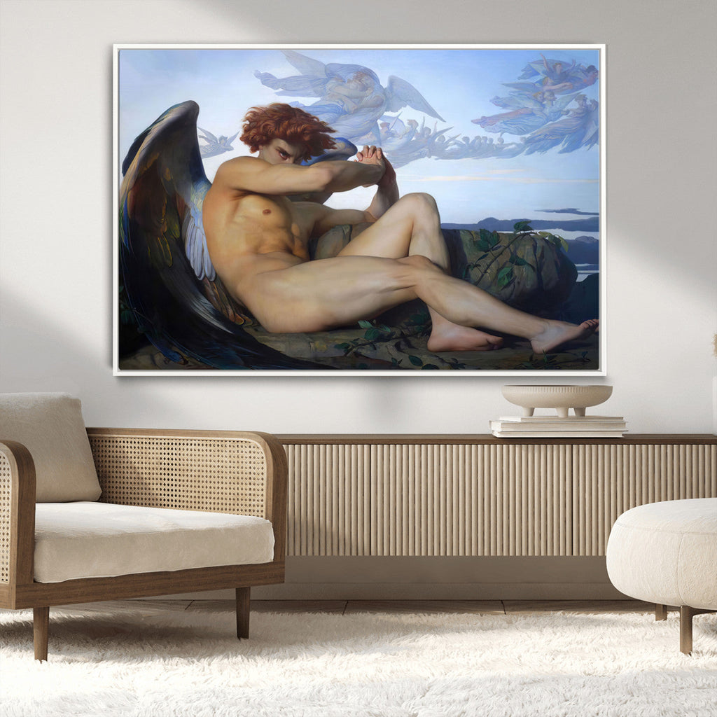 Fallen Angel Wall Art Canvas Print, Alexandre Cabanel Classic Art Reproduction