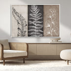 Minimalist Botanical Wall Art Canvas Print, Framed and Ready to Hang
