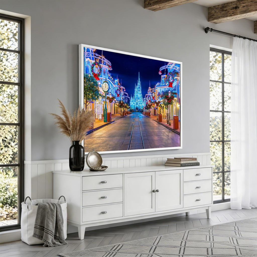 Disney Wall Art | Castle Large Wall Art, Disney Magic Kingdom Print for Kids Room Decor