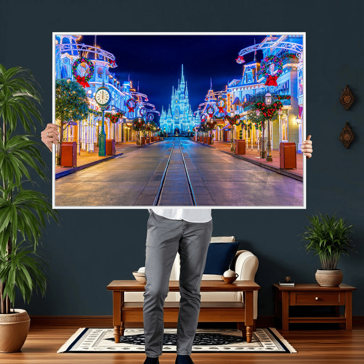 Disney Castle Wall Art | Large Magic Kingdom Canvas Artwork