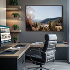 Rustic Landscape Wall Art Canvas Print, Serene Valley Scene