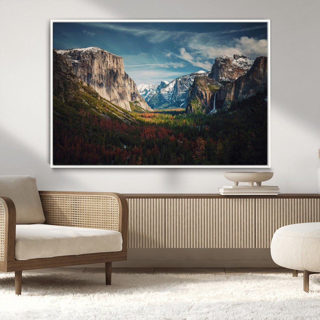 Yosemite National Park Wall Art Canvas Print, Framed El Capitan Mountain Landscape