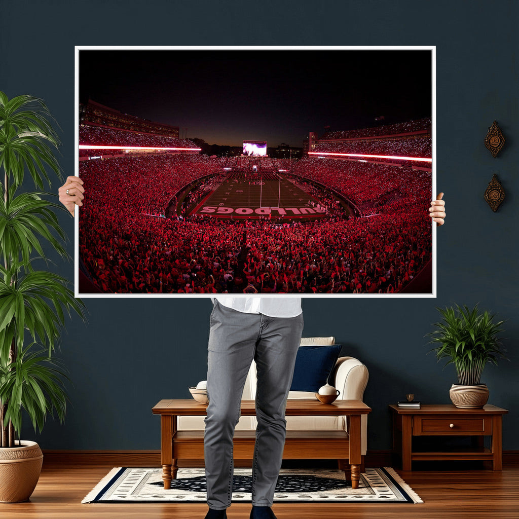 Dooley Stadium Wall Art, Sports Arena Canvas Print, Dooley Field Sanford Stadium