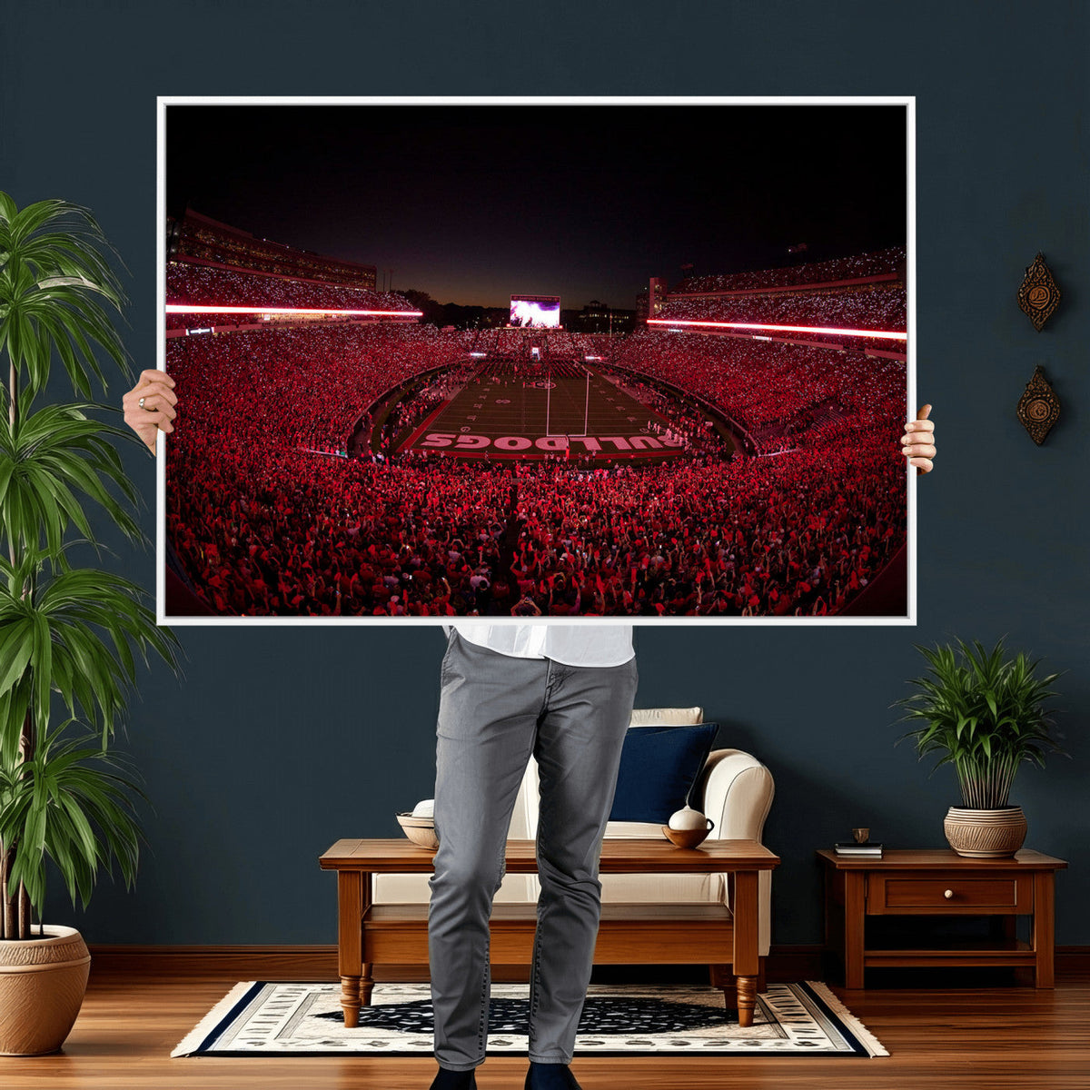 Dooley Stadium Wall Art, Sports Arena Canvas Print, Dooley Field Sanford Stadium