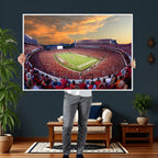 Dooley Stadium Wall Art, Sports Arena Canvas Print, Dooley Field, Framed and Ready to Hang