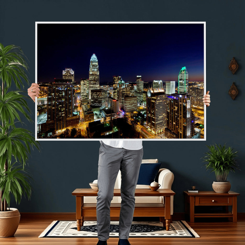 Atlanta Skyline Wall Art Canvas Print | Modern Cityscape