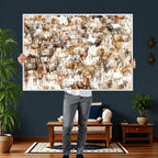 Farmhouse Bighorn Sheep Wall Art Canvas Print