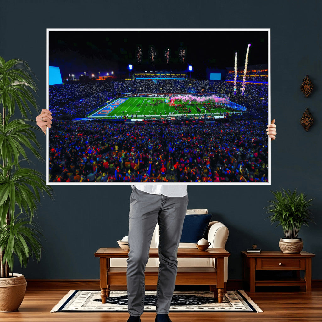 Ole Miss Rebels Vaught Hemingway Stadium Wall Art Canvas Print