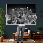 Charlotte Skyline Canvas Wall Art Print | North Carolina Cityscape