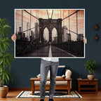 Brooklyn Bridge Canvas Wall Art, New York City Skyline Photography