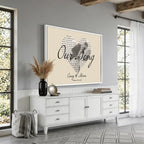 Lyrics Heart Canvas Print, Personalized Song Lyrics and Photo Wall Art