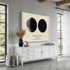 Moon and Stars Canvas Print, Personalized Moon Phase and Star Map Art