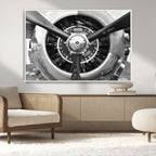 Vintage Airplane Wall Art Canvas Print
