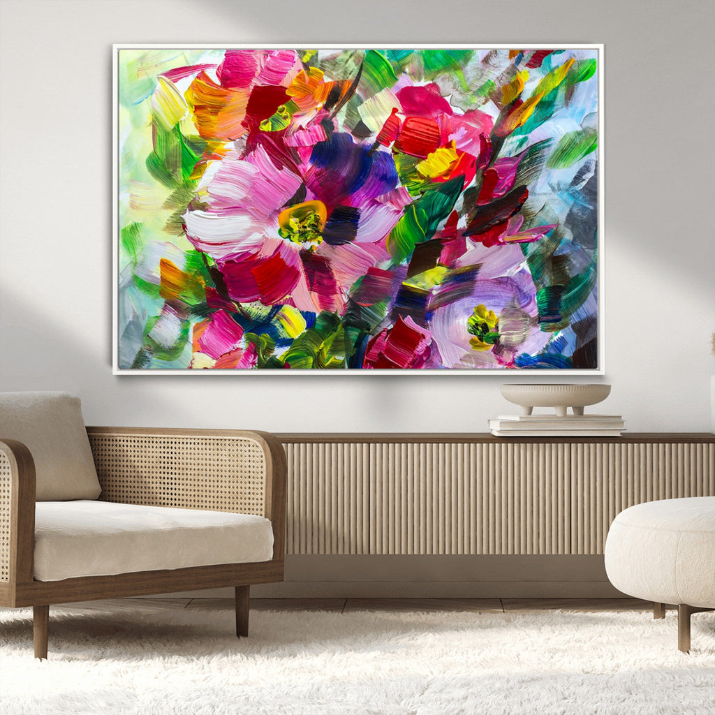 Oil Flower Abstract Canvas Print