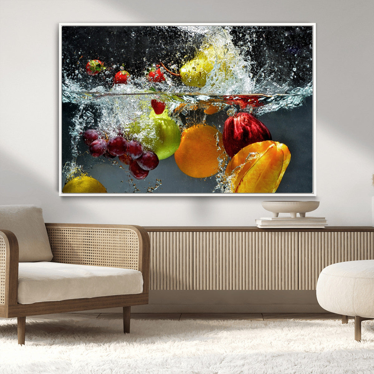 Kitchen Vegetables World Wall Art Canvas Print