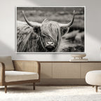 Cow Focus Canvas Wall Art Print