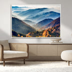 Mountains Forest Autumn Wall Art Canvas Print