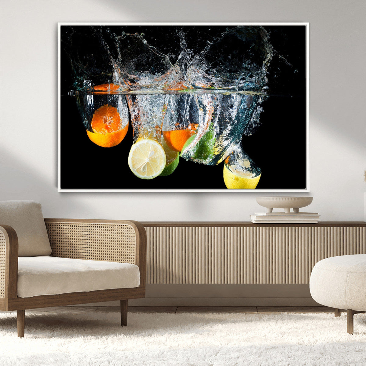 Kitchen Wall Art, Kitchen Fruits Art Canvas Print