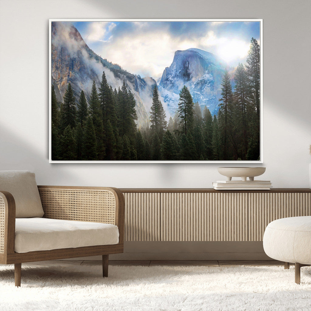 Half Dome Yosemite California Wall Art Canvas Print El Capitan