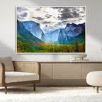 Yosemite Park Half Dome 3 Panel Canvas Print | Large Giclée Landscape Wall Art