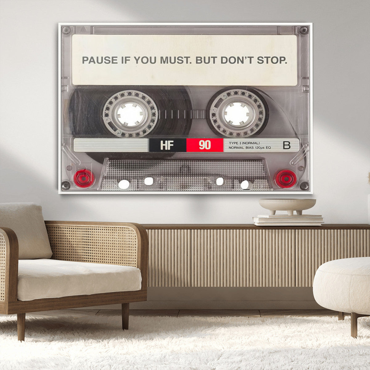Music Cassette Iconic Wall Art Canvas Print