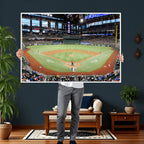 Texas Rangers Baseball Team Print, Arlington Globe Life Field Stadium Wall Art