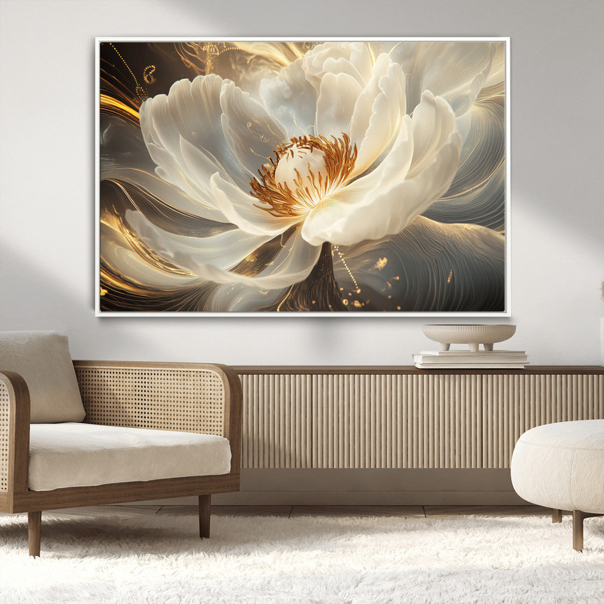 Abstract Floral Wall Art Canvas Print