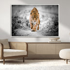 Jaguar Wall Art Canvas Print, Majestic Big Cat in Focused Pursuit