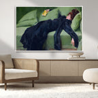 Decadent Girl by Ramon Casas Wall Art Canvas Print, Framed