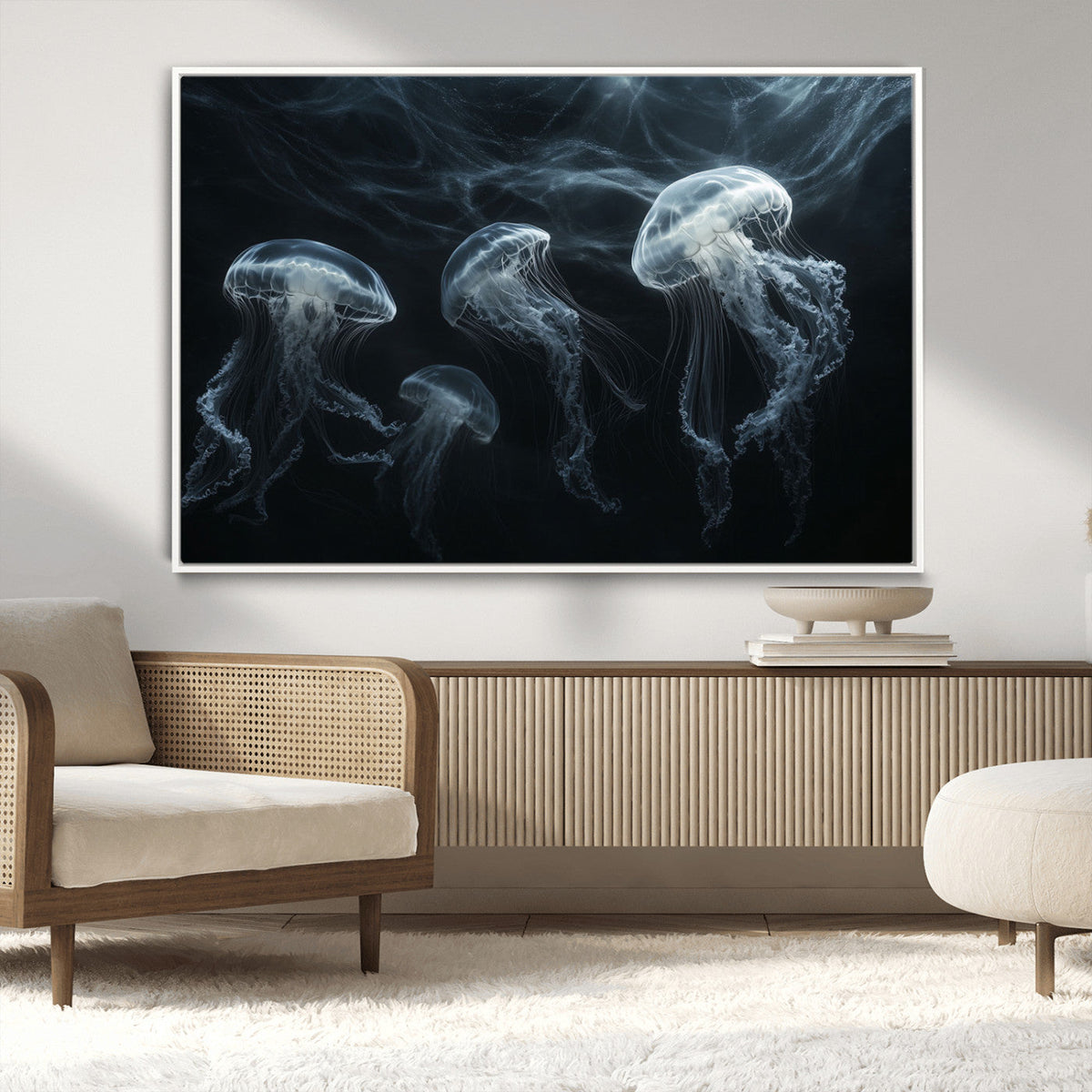 Jellyfish Wall Art Canvas Print, Elegant Wall Decor