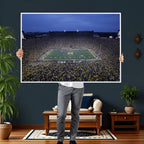University of Michigan Wolverines Football Team Print, Ann Arbor, Home Bar Wall Decor