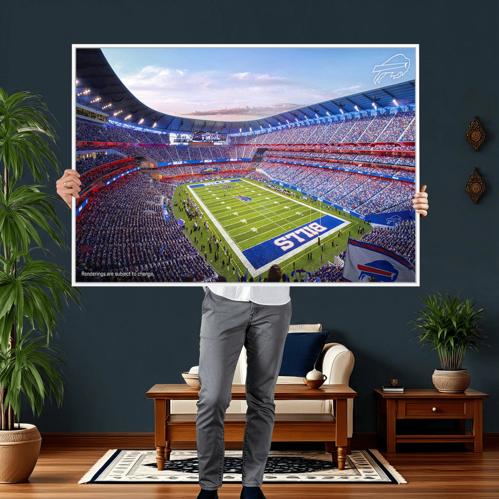 Buffalo Bills Football Team Print Canvas, Buffalo Highmark Stadium