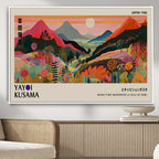 Yayoi 1986 Wall Art Print, Vibrant Wabi Sabi Japanese Abstract Design