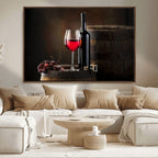 Red Wine and Bottle Canvas Print