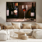 Red Wine and Bottle Canvas Print