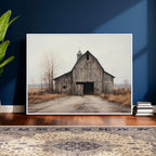 Farmhouse Rustic Barn Wall Art Canvas Print, Framed and Ready to Hang