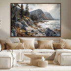 Serene Coastal View of Acadia National Park