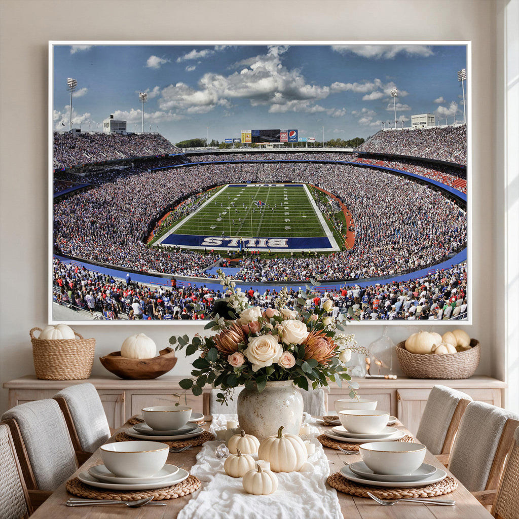 Buffalo Bills Highmark Stadium Wall Art Canvas Print, Bills Game Day Decor