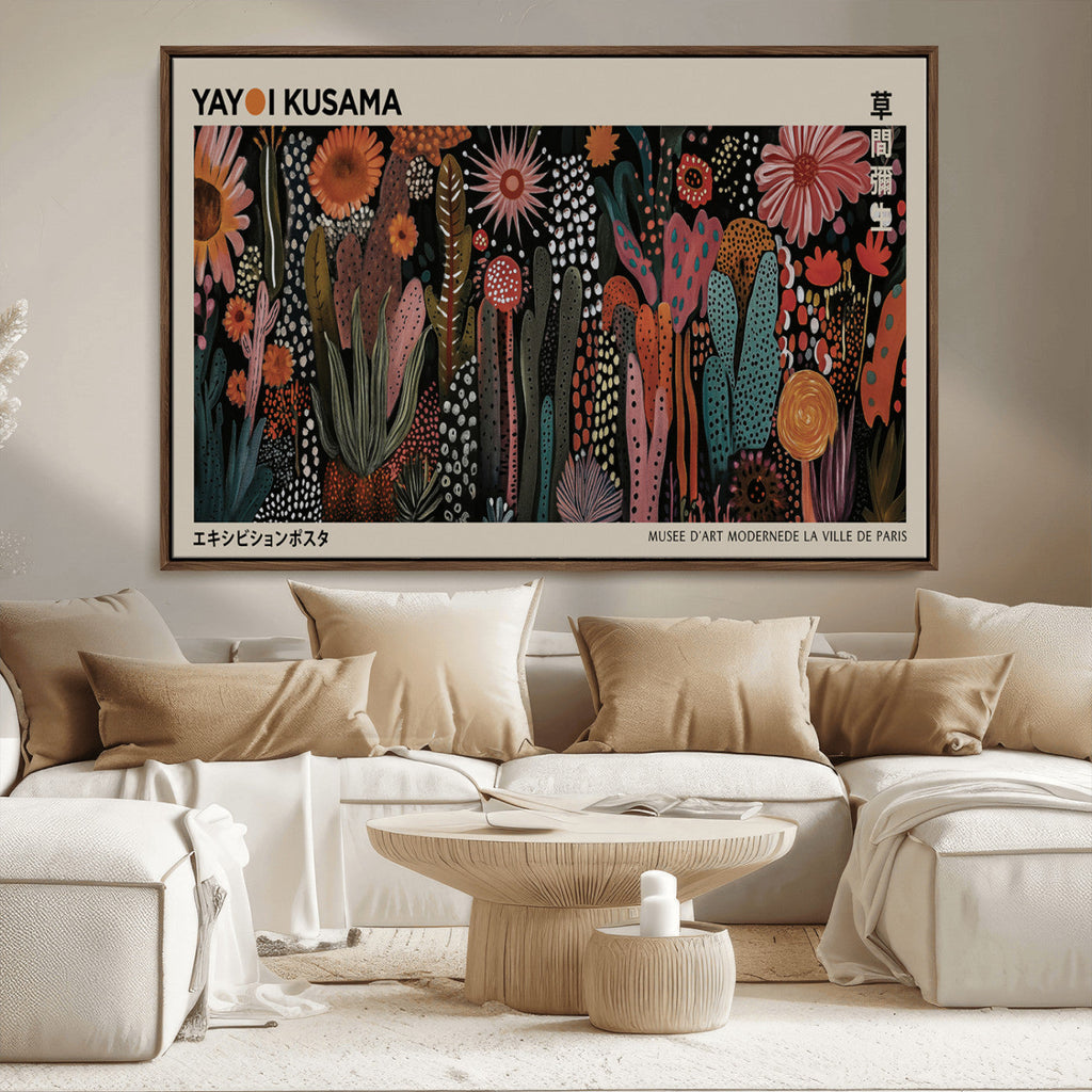 Modern Japanese Wall Art Canvas Print, Framed Abstract Mount Fuji Zen Landscape