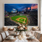Target Field Wall Art Canvas Print, Baseball Stadium Scene